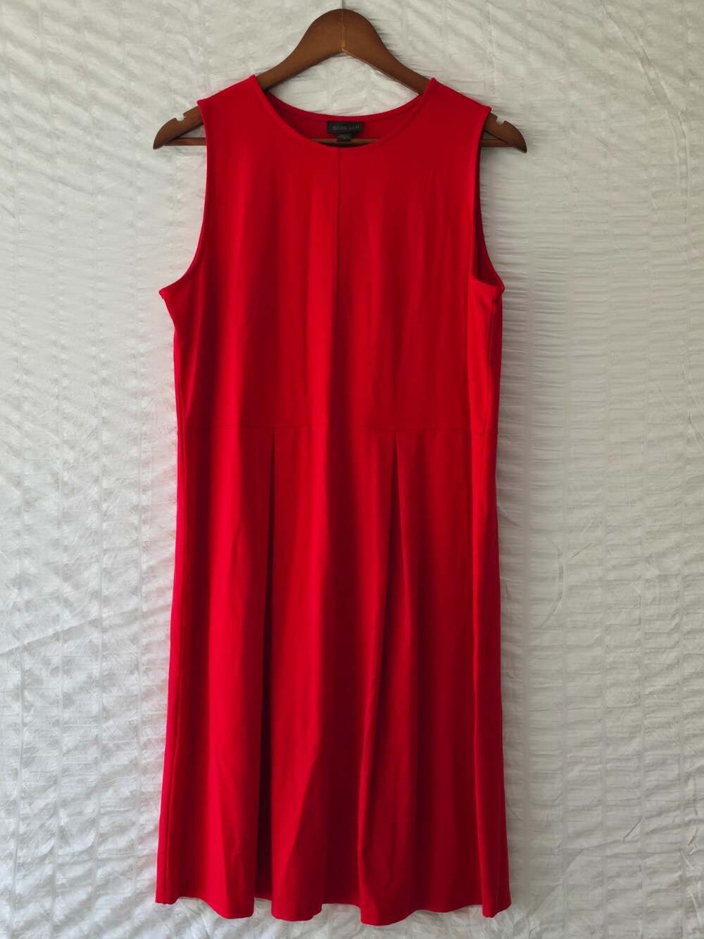 J Jill Wearever Sleeveless Red Shift Dress size M